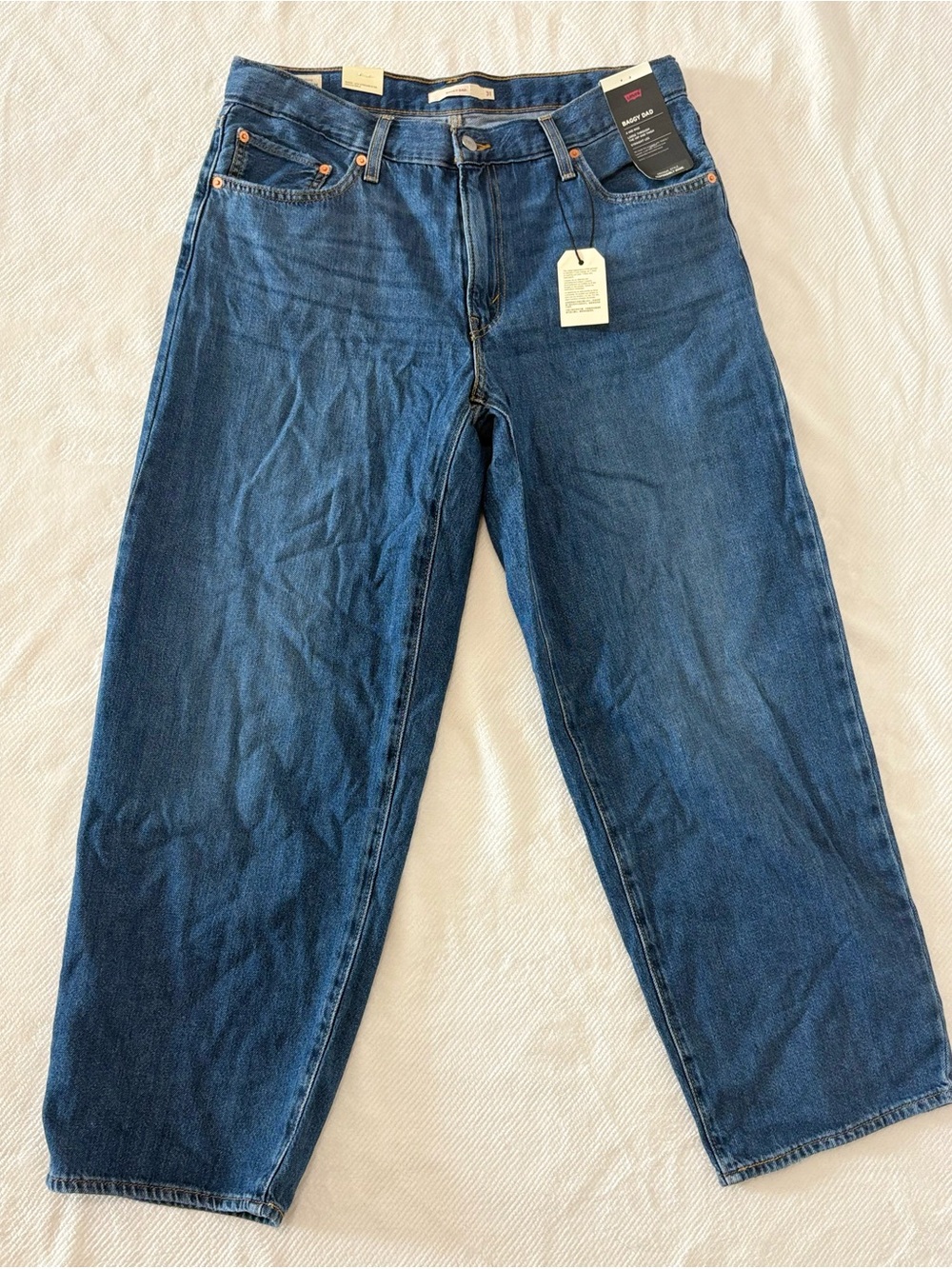 Levi's Baggy Dad Men's Dark Blue Relaxed Straight Jeans
